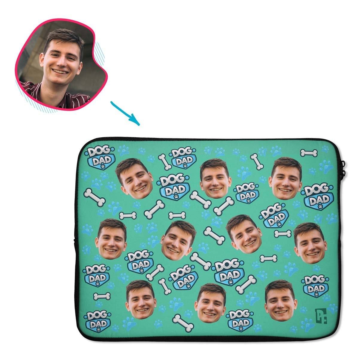 Dog Dad Personalized Laptop Sleeve