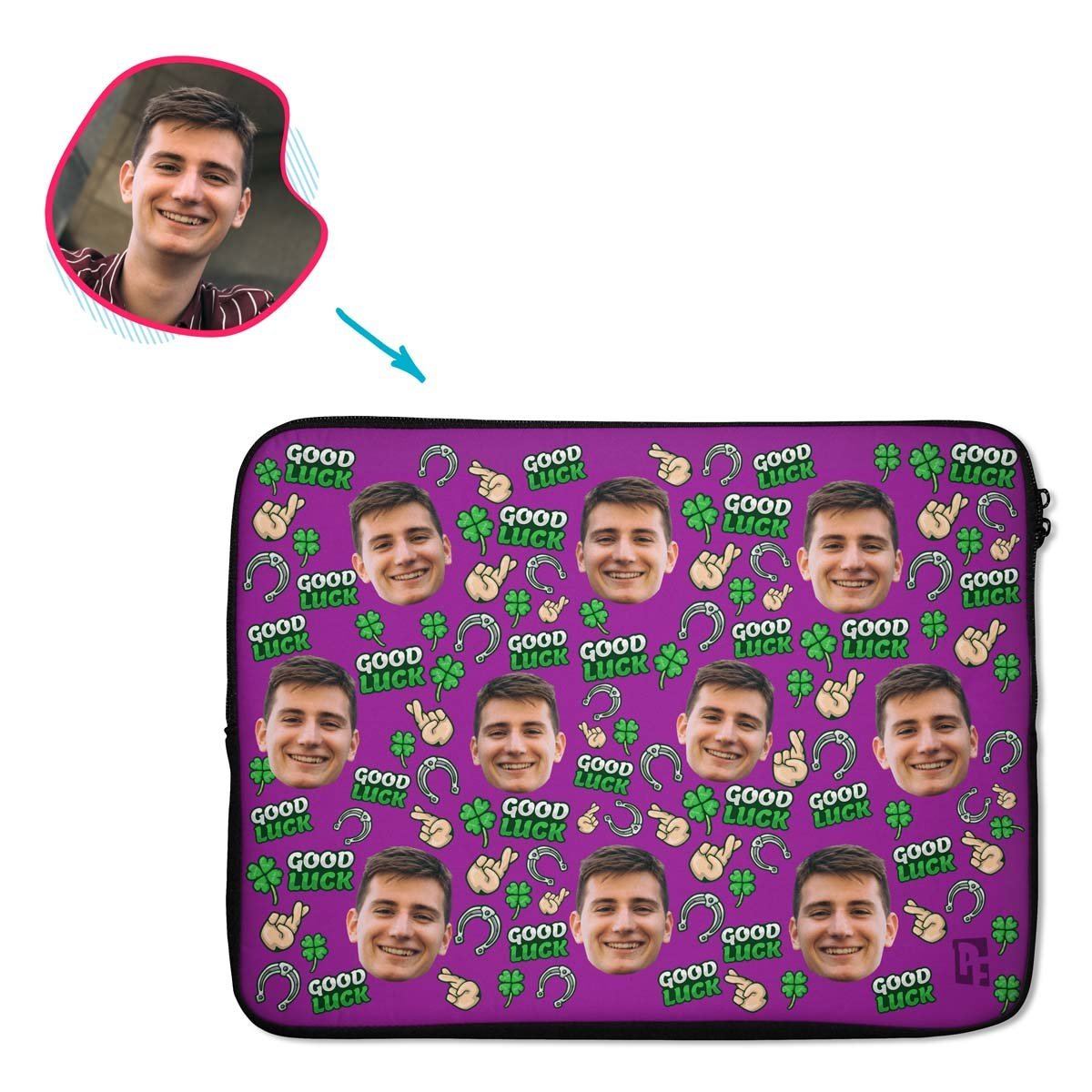 Good Luck Personalized Laptop Sleeve
